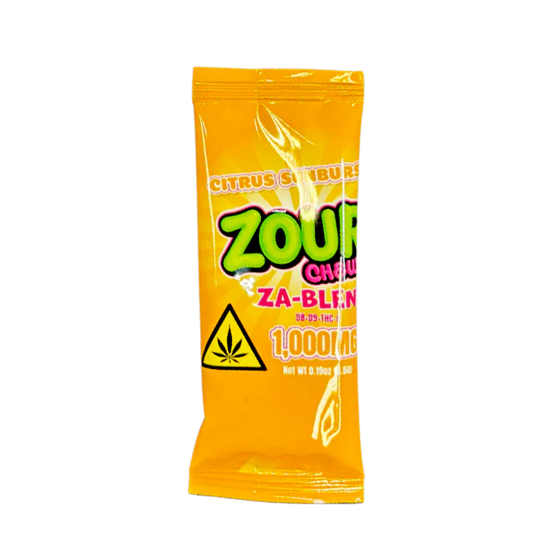 Zour Chewz|  1,000MG D8 + D9 + THCP | Citrus Sunburst