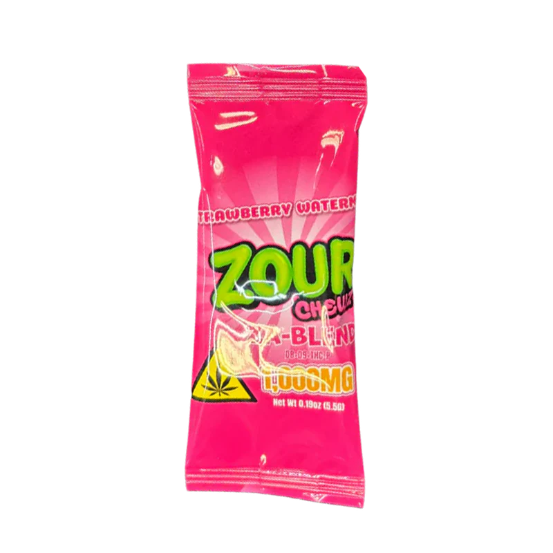Zour Chewz|  1,000MG D8 + D9 + THCP | Strawberry Watermelon